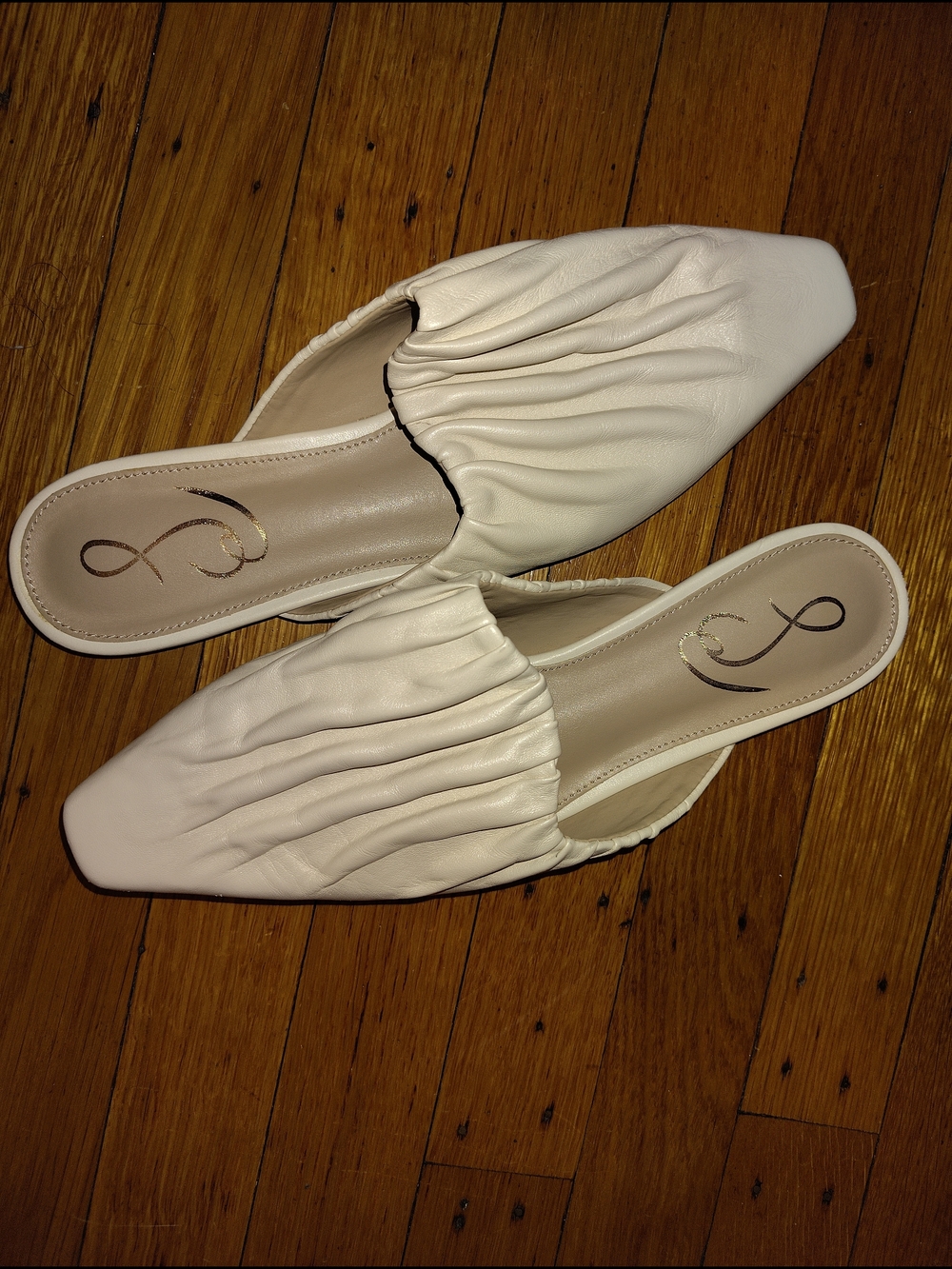 Sam Edleman Cecilia Gathered Leather Slip-On Flats Sz 8 - Picture 3 of 5